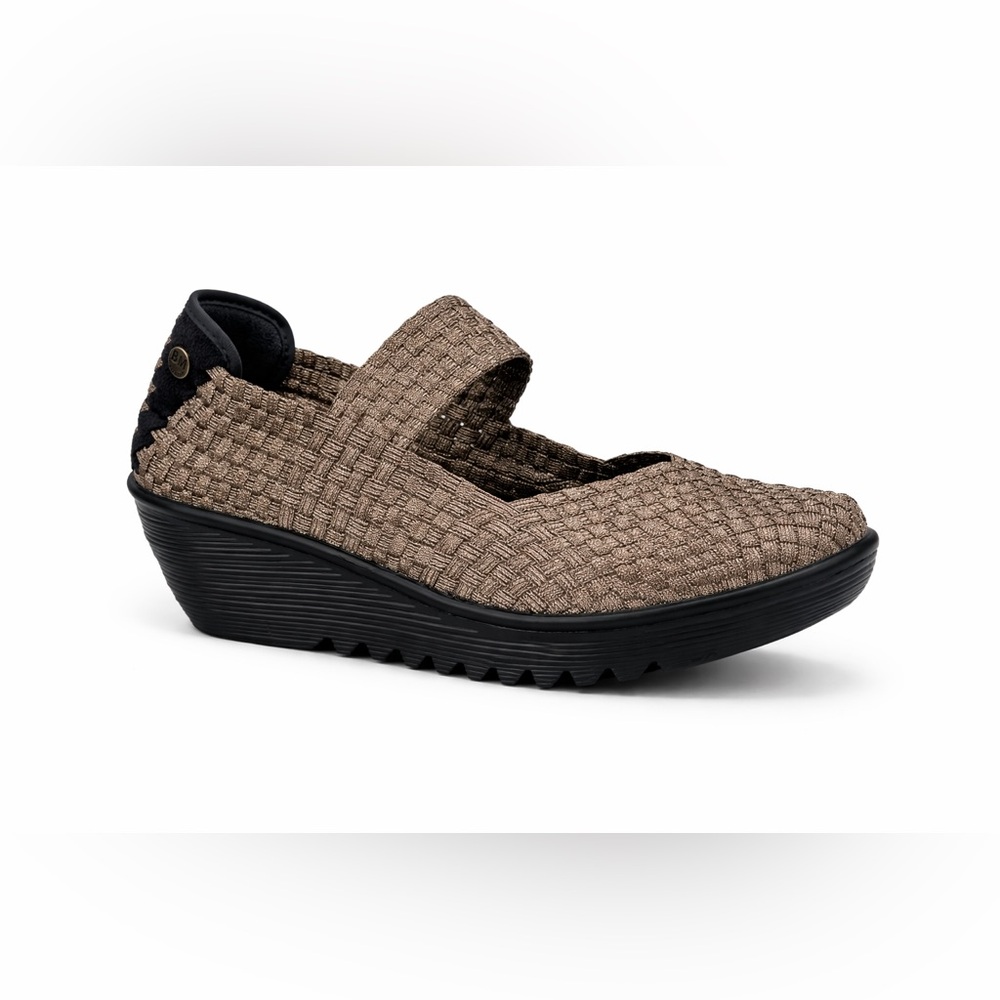 Bernie Mev Lulia Bronze Woven Platform Mary Jane Comfort Shoe Sz 10 NIB